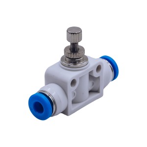 Zawór dławiąco-zwrotny przewodowy ⌀ 8 biały  