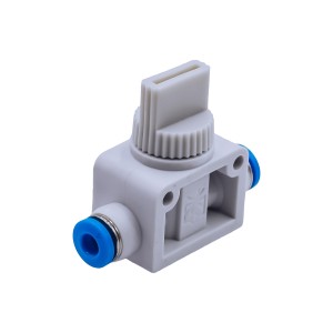 Zawór kulowy wtykowy 3/2 z odpowietrzeniem ⌀ 6 biały