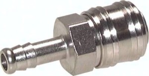 Szybkozłączka NW7,2, do przewodu 13, z odcięciem, mosiądz niklowany    