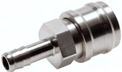 Szybkozłączka NW7,2, do przewodu 6, z odcięciem, stal nierdzewna 