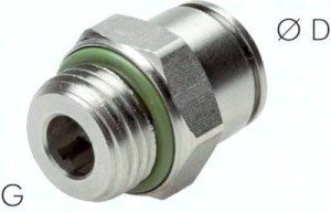 Złączka wtykowa prosta G 1/4" Ø 8 stal nierdzewna   