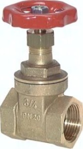 Zawór odcinający (mini zasuwa) G 1/2", mosiądz 