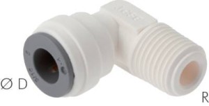 Złączka wtykowa kątowa R 3/8" Ø 6  