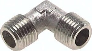 Kolano gwintowane 90°, GZ R 1/4" / GZ R 1/4", 16 bar, mosiądz niklowany         