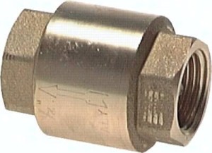 Zawór zwrotny do próżni G 3/8", 25 bar, mosiądz