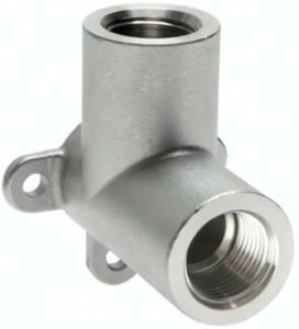 Kolano gwintowane ścienne GW G 1/2", stal nierdzewna 