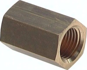 Mufa sześciokątna G 3/8" - G 3/8", 16 bar, mosiądz  