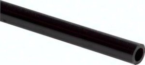 Przewód poliuretanowy PU kalibrowany 6x4 mm, czarny, rolka 50mb    