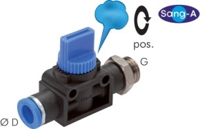 Zawór kulowy wtykowy 3/2 z odpowietrzeniem G 1/2" ⌀ 10 