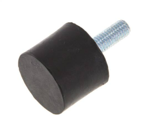 Wibroizolator gumowo-metalowy z jednostronnym trzpieniem gwintowanym M6 - ø 25 / 20 mm   