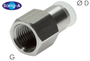 Złączka wtykowa prosta gwint wew. G 1/8" Ø 8 dla przemysłu półprzewodnikowego      