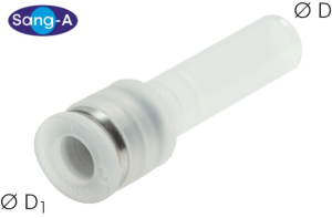 Złączka wtykowa prosta redukcyjna nyplowa Ø 10-8 dla przemysłu półprzewodnikowego      