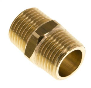 Nypel gwintowany R 1/8" - R 1/8" mosiądz