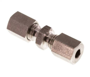 Złączka prosta hydrauliczna przelotowa 6 L  stal nierdzewna  