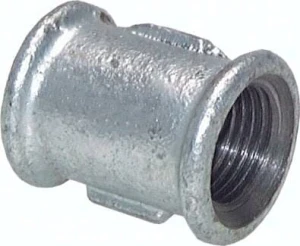 Mufa okrągła Rp 1"- Rp 1", 25 bar, żeliwo ocynkowane    