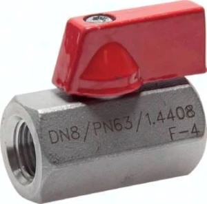 Zawór kulowy mini GW 1/4", stal nierdzewna 