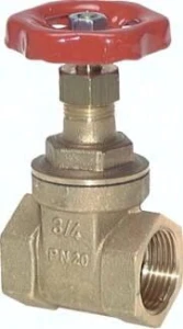 Zawór odcinający (mini zasuwa) G 3/8", mosiądz