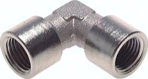 Kolano gwintowane 90°, GW G 1/4", 16 bar, mosiądz niklowany 