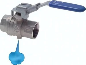 Zawór kulowy z odpowietrzeniem i blokadą GW G 3/8", PN14, mosiądz       