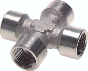 Czwórnik GW G 1/4", 16 bar, mosiądz niklowany       