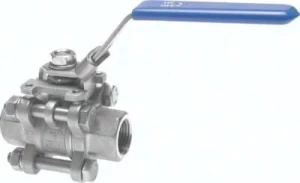 Zawór kulowy nierdzewny 3-częściowy G 1/2" PN63  