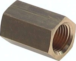 Mufa sześciokątna G 1" - G 1", 16 bar, mosiądz    