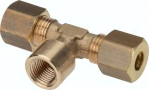 Trójnik skręcany T G 3/8" - 12 mm do rurek miedzianych       