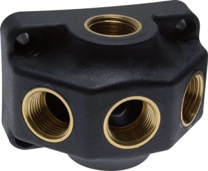 Rozdzielacz gwintowany 2 x G 1/2" - 3 x G 1/2"  