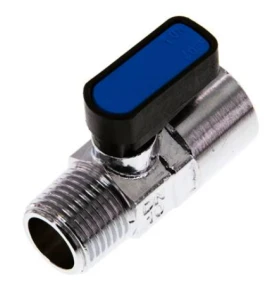 Zawór kulowy mini GW/GZ  1/8", PN20, mosiądz 