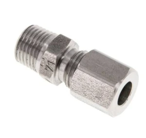 Złączka prosta hydrauliczna 8 L - G 3/8" stal nierdzewna      